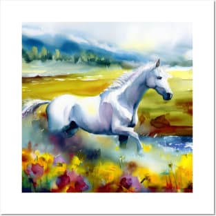 White Horse . Posters and Art